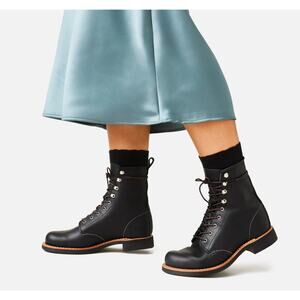 Red Wing Shoes Womens Silversmith Short Boot Black Boundary Leather Size 5.5 NIB